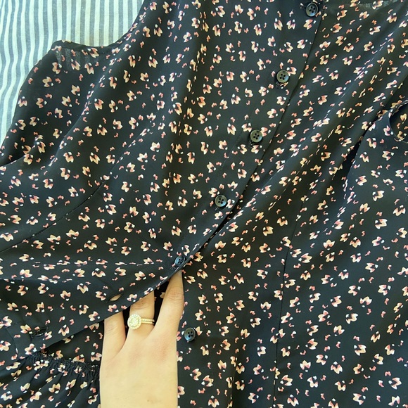 LOFT Floral Layered Blouse - Picture 9 of 9